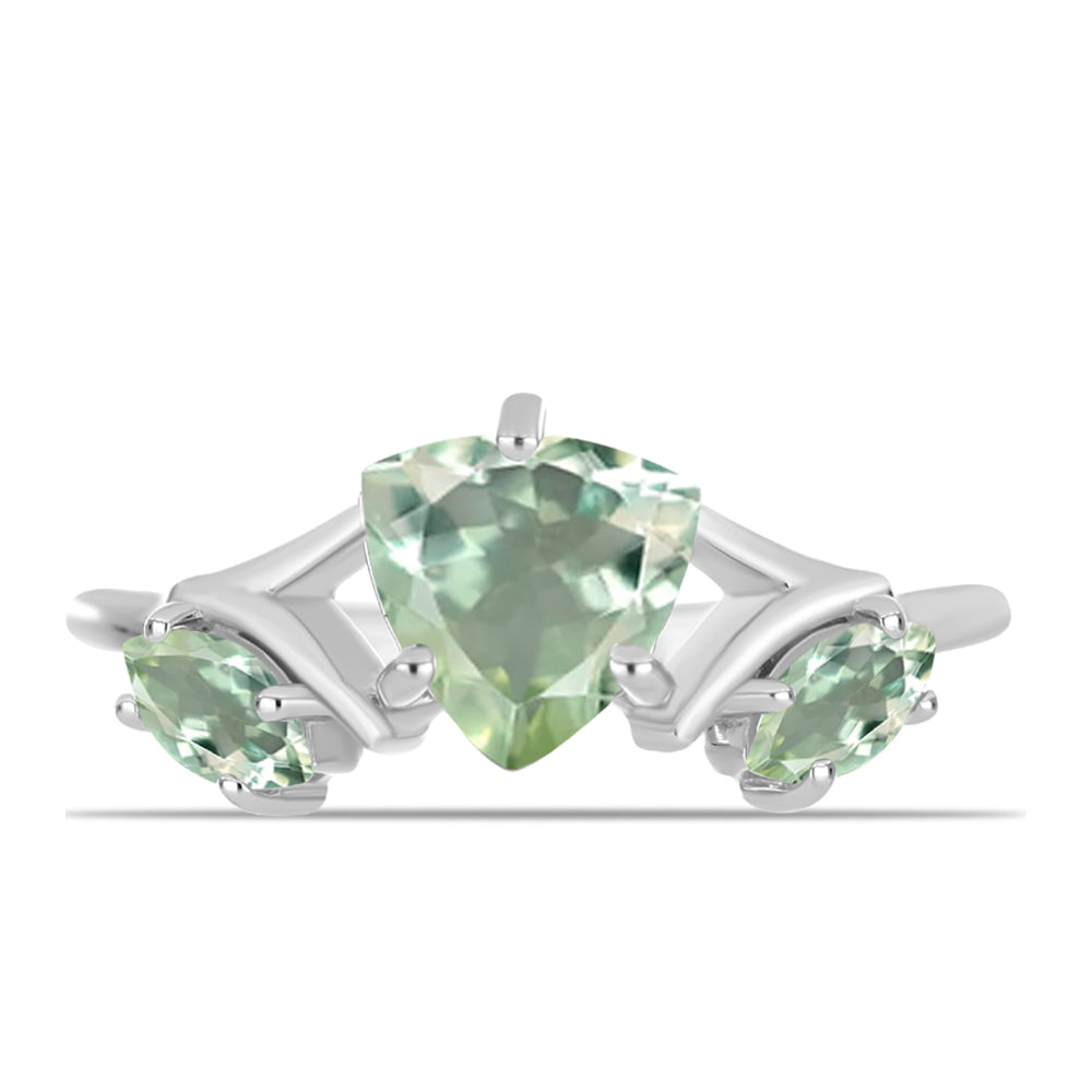 Anillo de Plata con Amatista Verde 1 