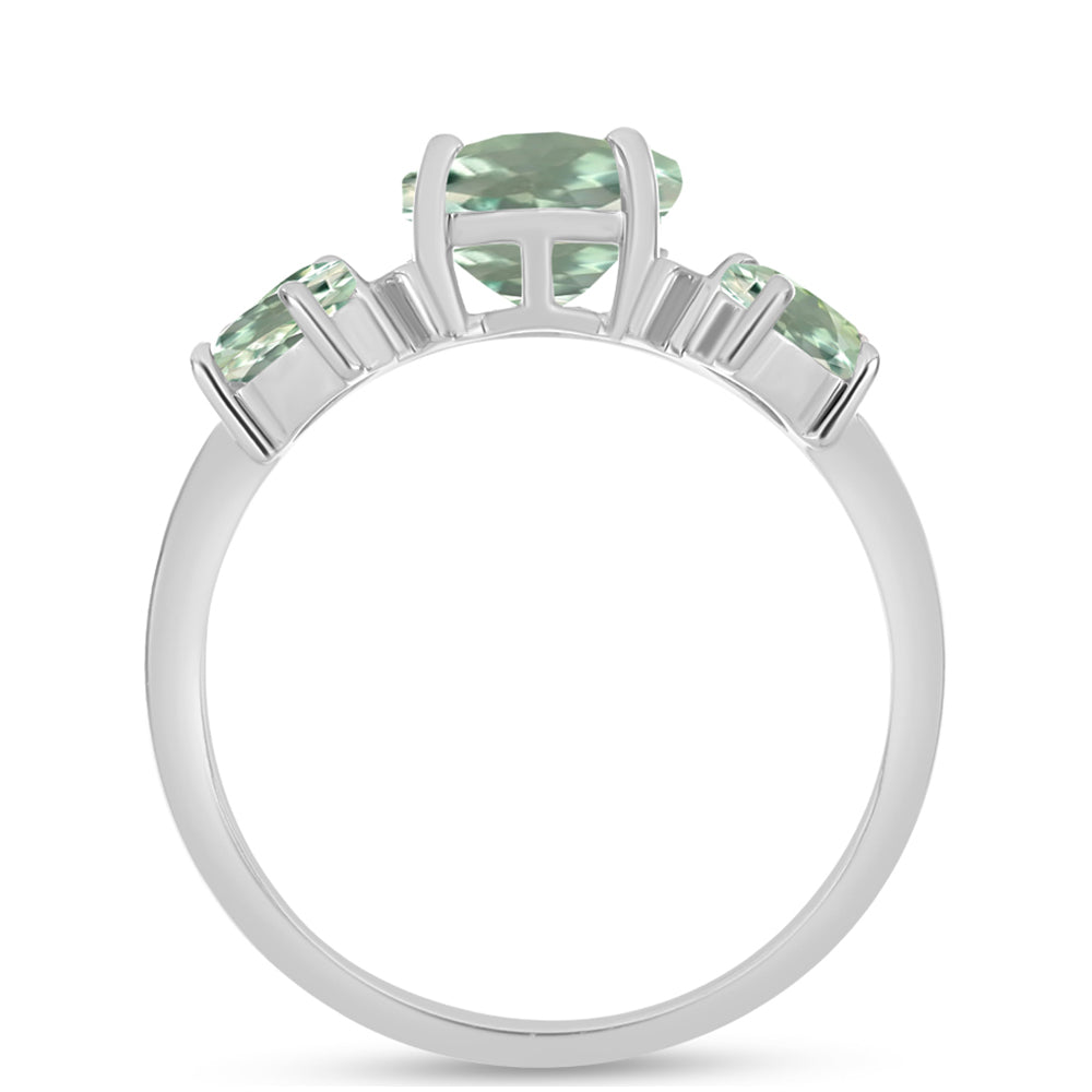 Anillo de Plata con Amatista Verde 2 