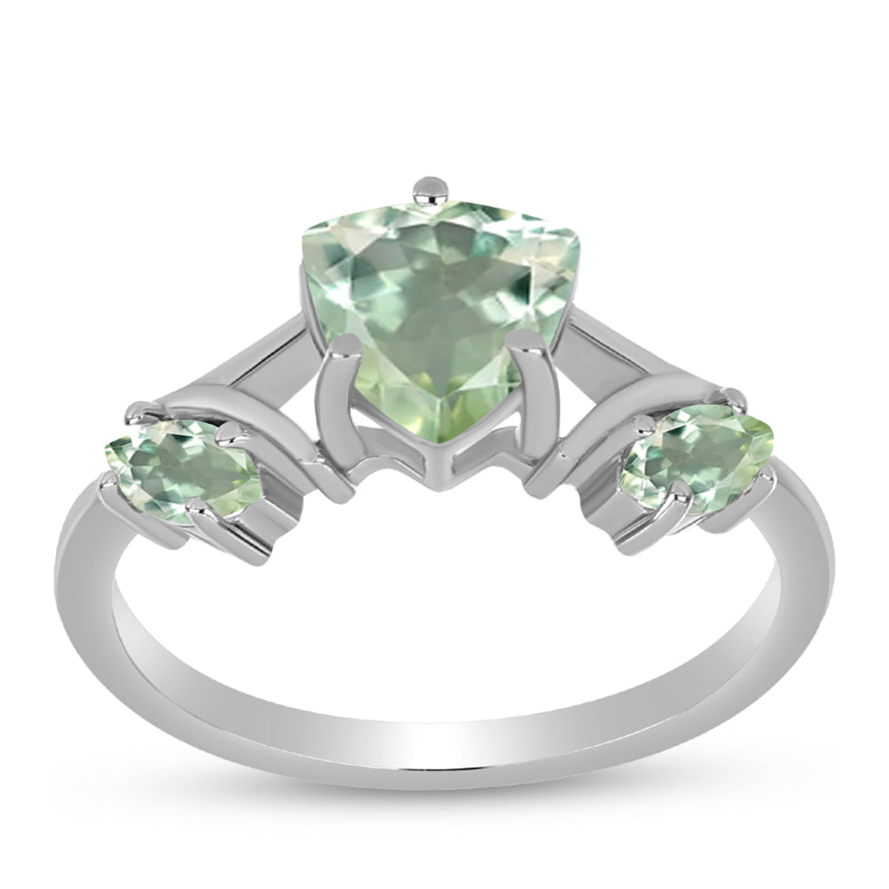 Anillo de Plata con Amatista Verde 3 