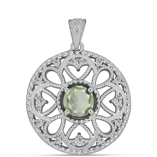 Colgante de Plata con Amatista Verde