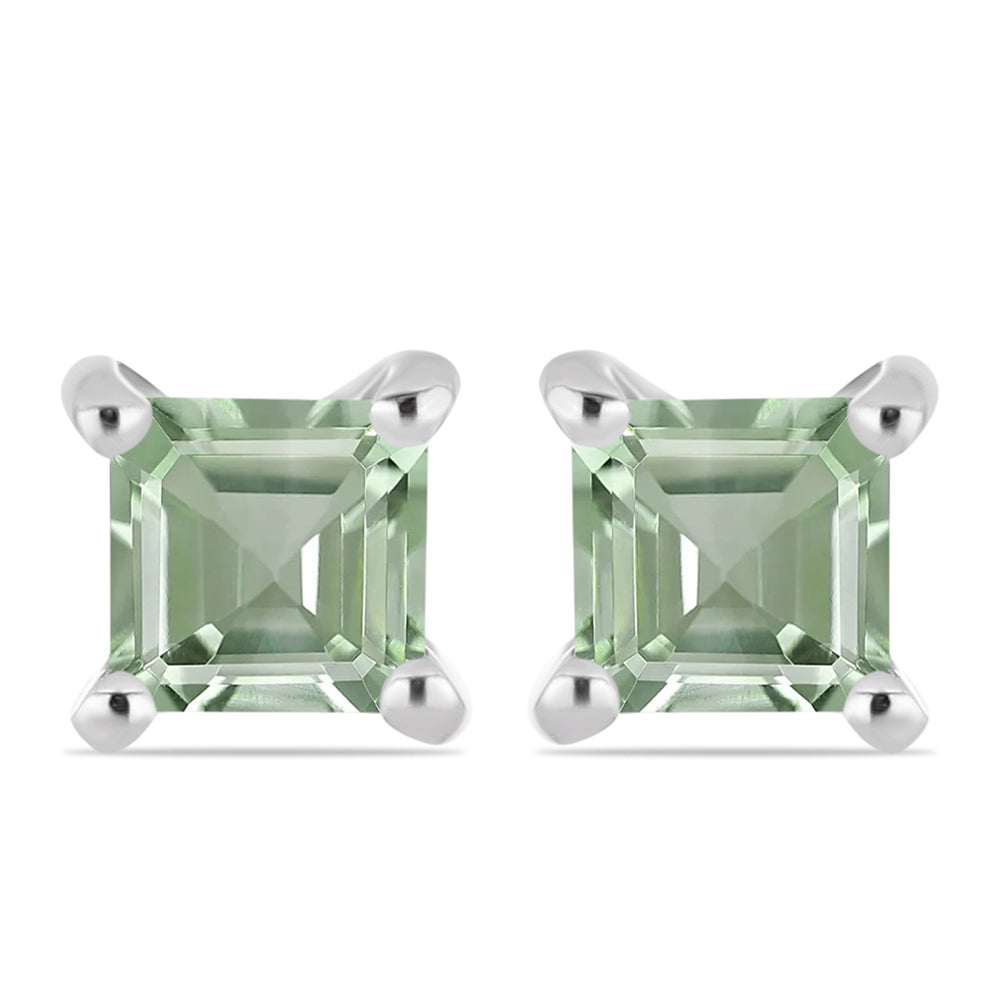 Pendientes de Plata con Amatista Verde