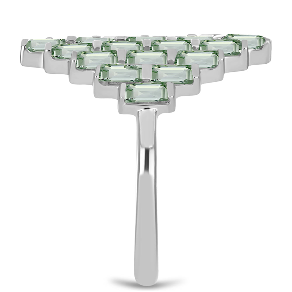 Anillo de Plata con Amatista Verde 3 