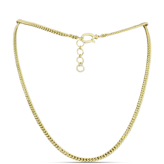 Cadena de Plata Bañada en Oro ( Collar )