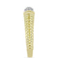Anillo de Plata Bañada en Oro con Diamante blanco