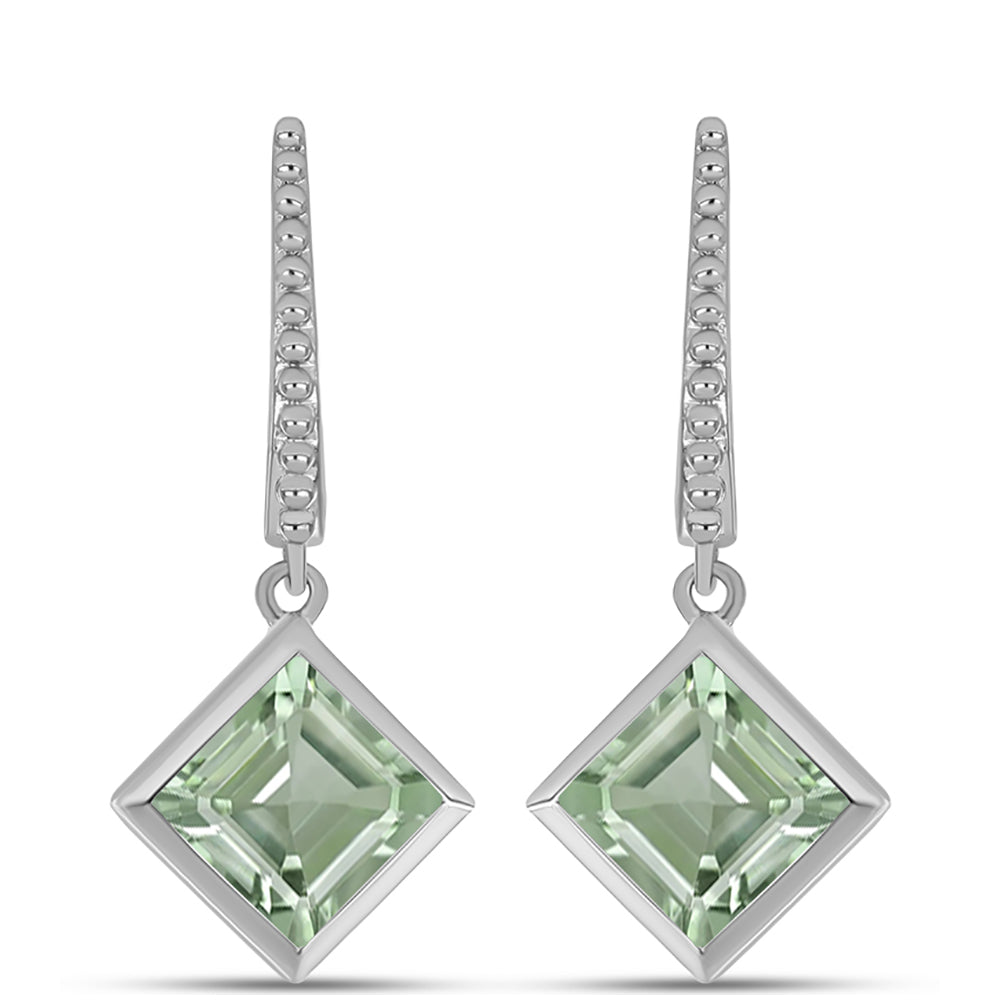Pendientes de Plata con Amatista Verde 1 
