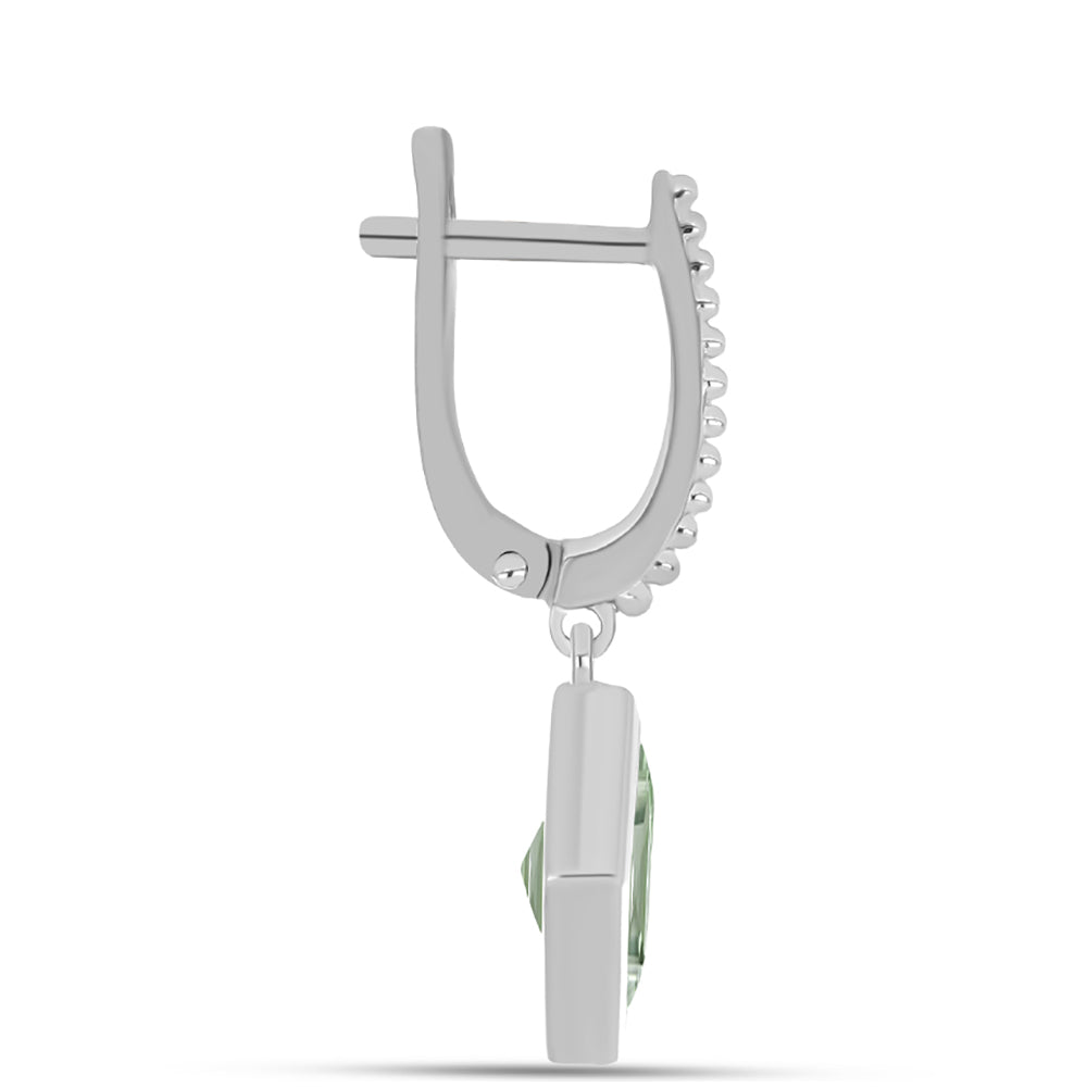 Pendientes de Plata con Amatista Verde 2 