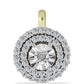 Colgante de Plata Bañada en Oro con Diamante blanco y Topacio Blanco