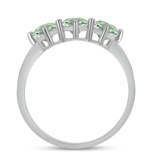 Anillo de Plata con Amatista Verde