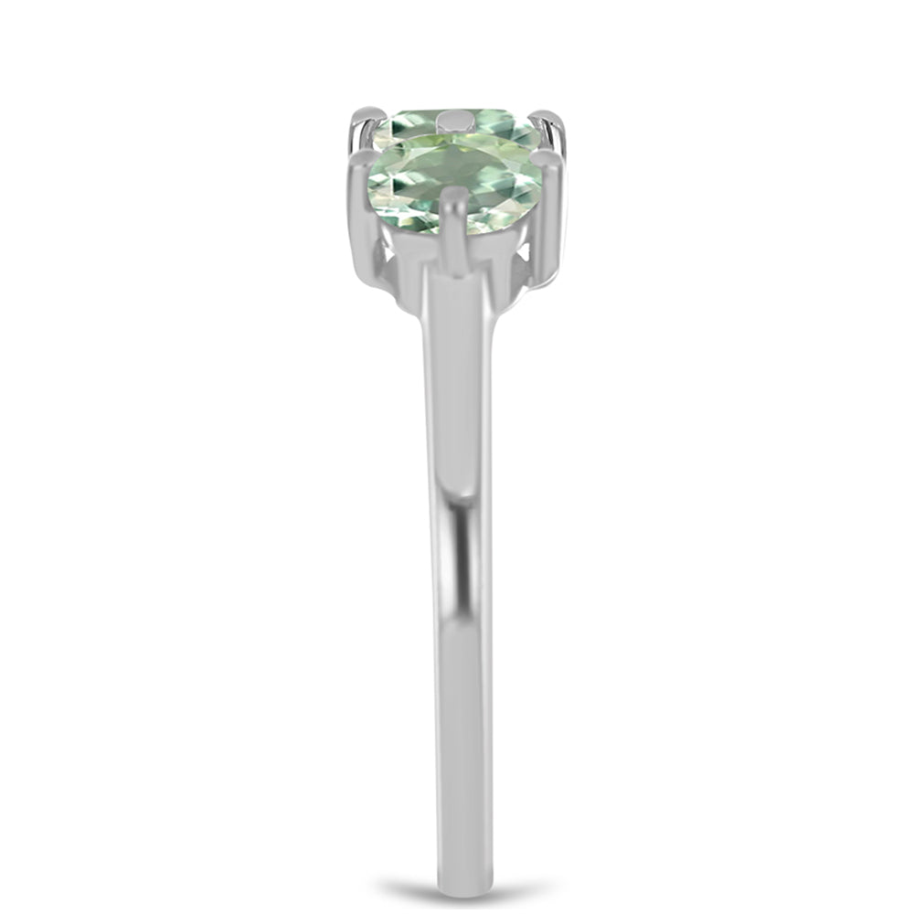 Anillo de Plata con Amatista Verde 4 