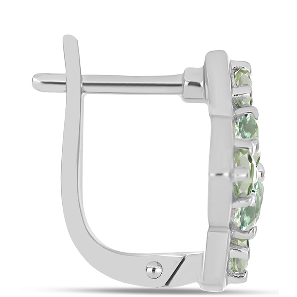 Pendientes de Plata con Amatista Verde 2 