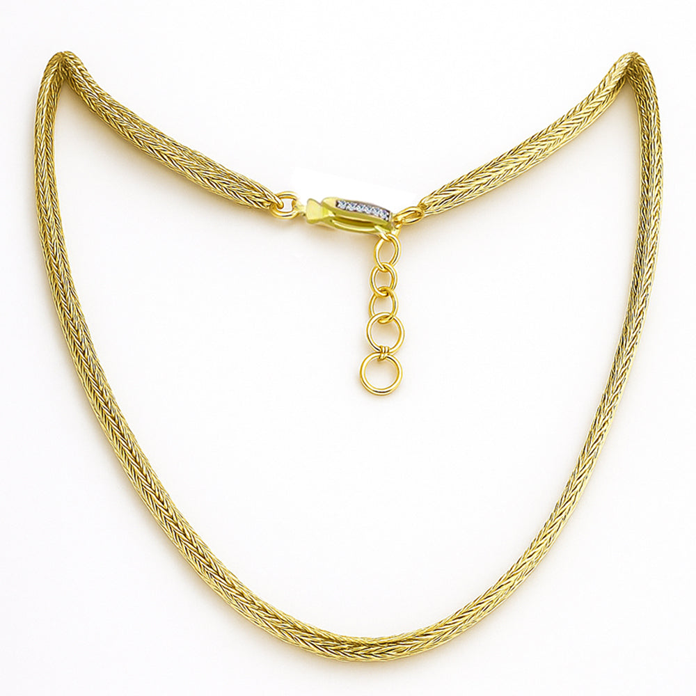 Cadena de Plata Bañada en Oro ( Collar ) 1 