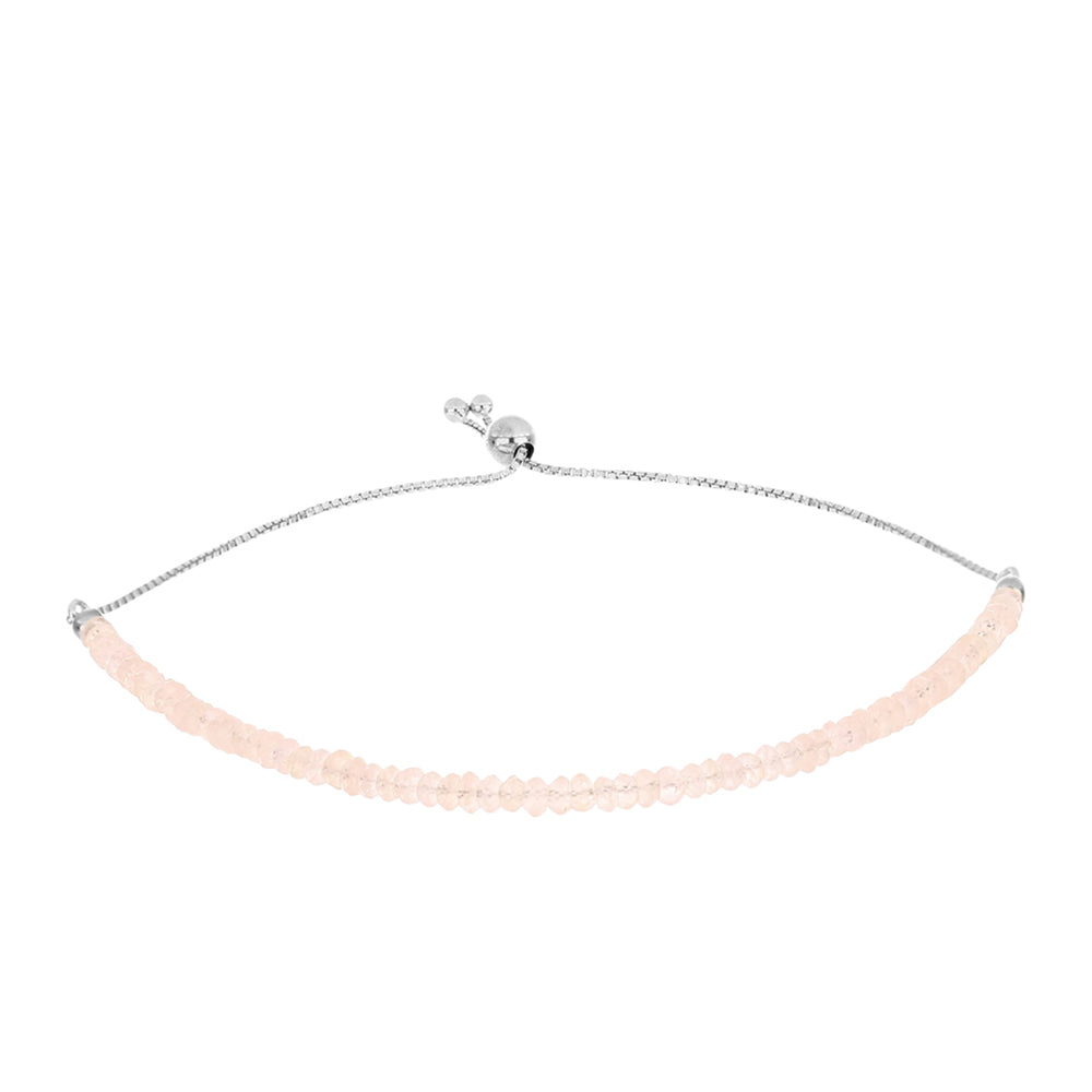 Pulsera de Plata con Morganita de Gozareh