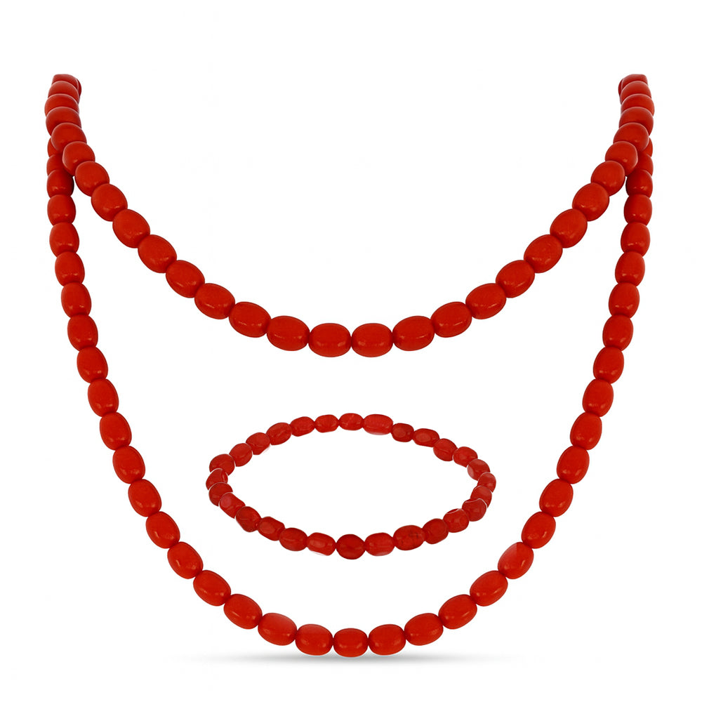 Conjunto Pepita con Ágata Roja ( Collar +Pulsera ) 1 