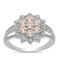 Anillo de Plata con Morganita de Gozareh y Topacio Blanco