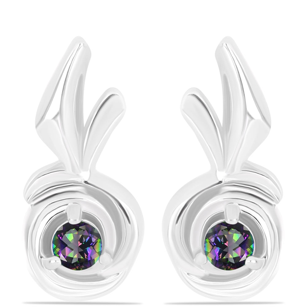 Pendientes de Plata con Cuarzo Místico Verde de Brasil