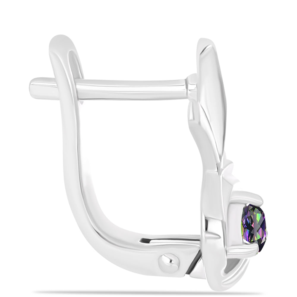 Pendientes de Plata con Cuarzo Místico Verde de Brasil