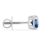 Pendientes de Plata con Moisanita azul océano