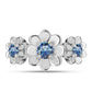 Anillo de Plata con Moisanita azul océano