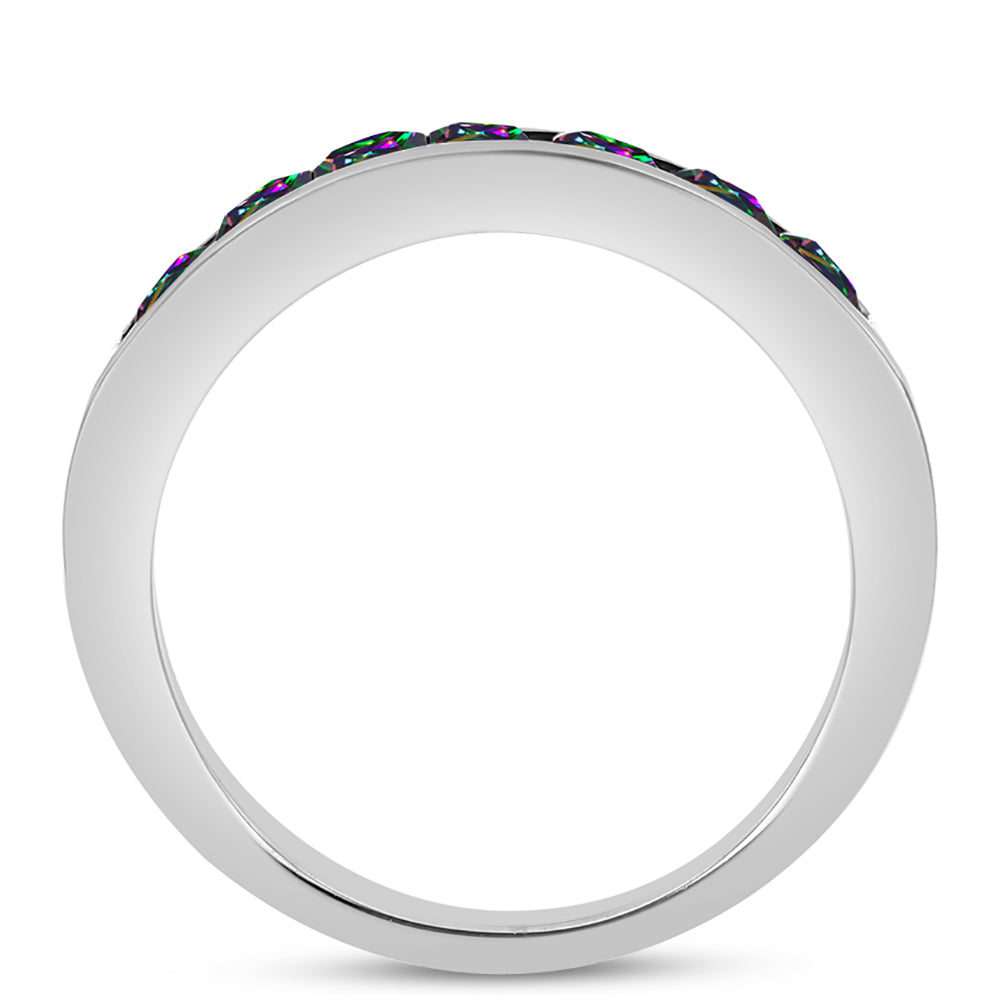Anillo de Plata con Cuarzo Místico Verde de Brasil 2 