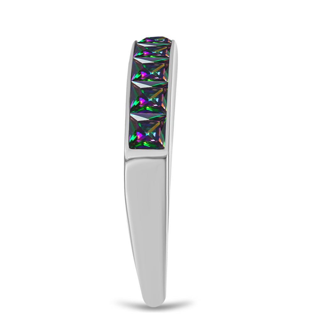 Anillo de Plata con Cuarzo Místico Verde de Brasil 4 