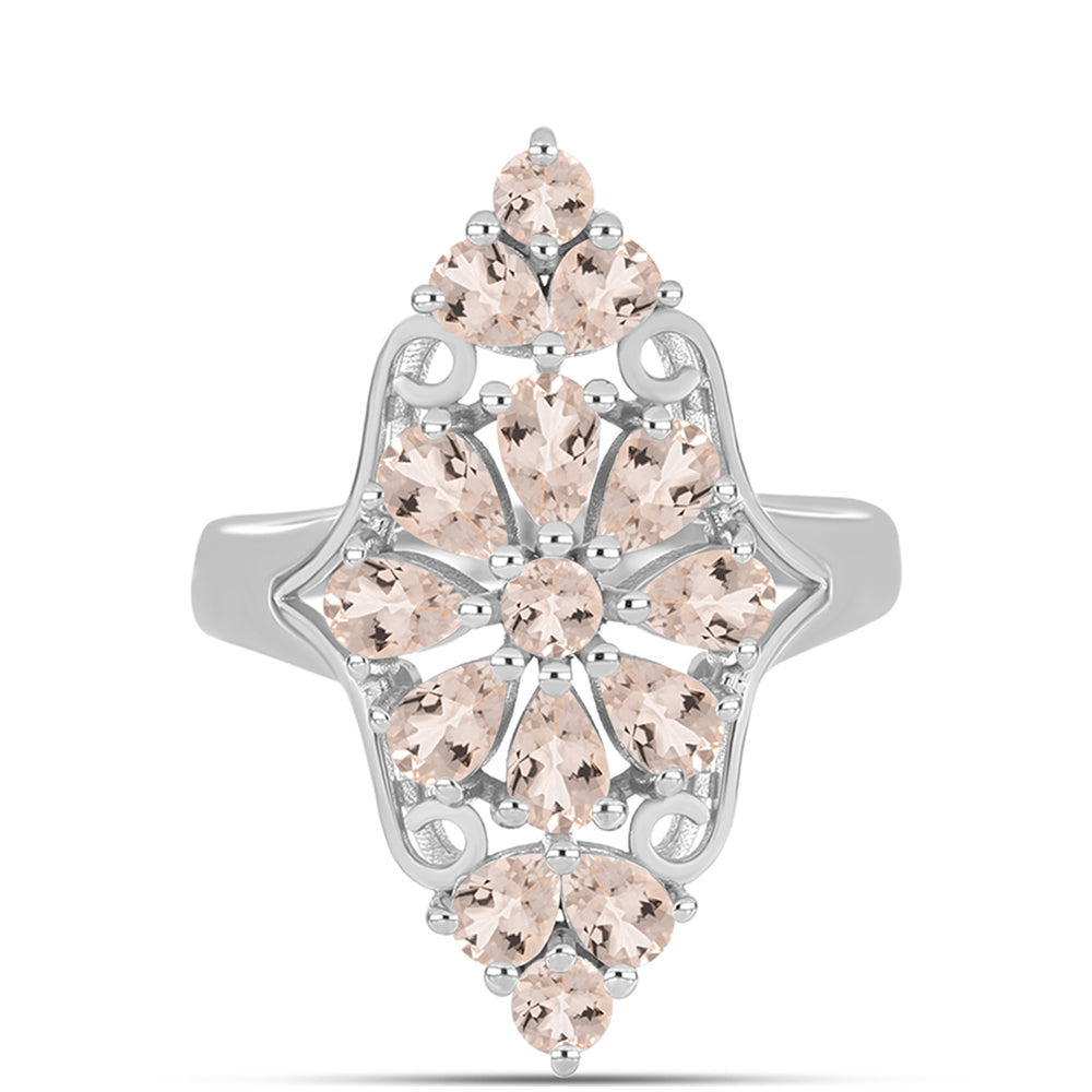 Anillo de Plata con Morganita de Gozareh 1 