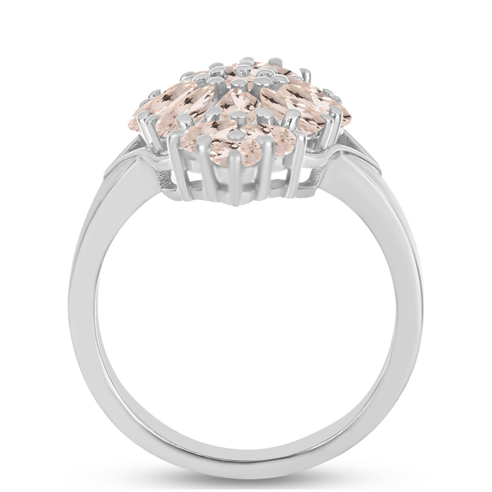 Anillo de Plata con Morganita de Gozareh