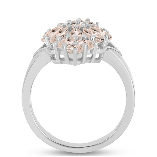 Anillo de Plata con Morganita de Gozareh