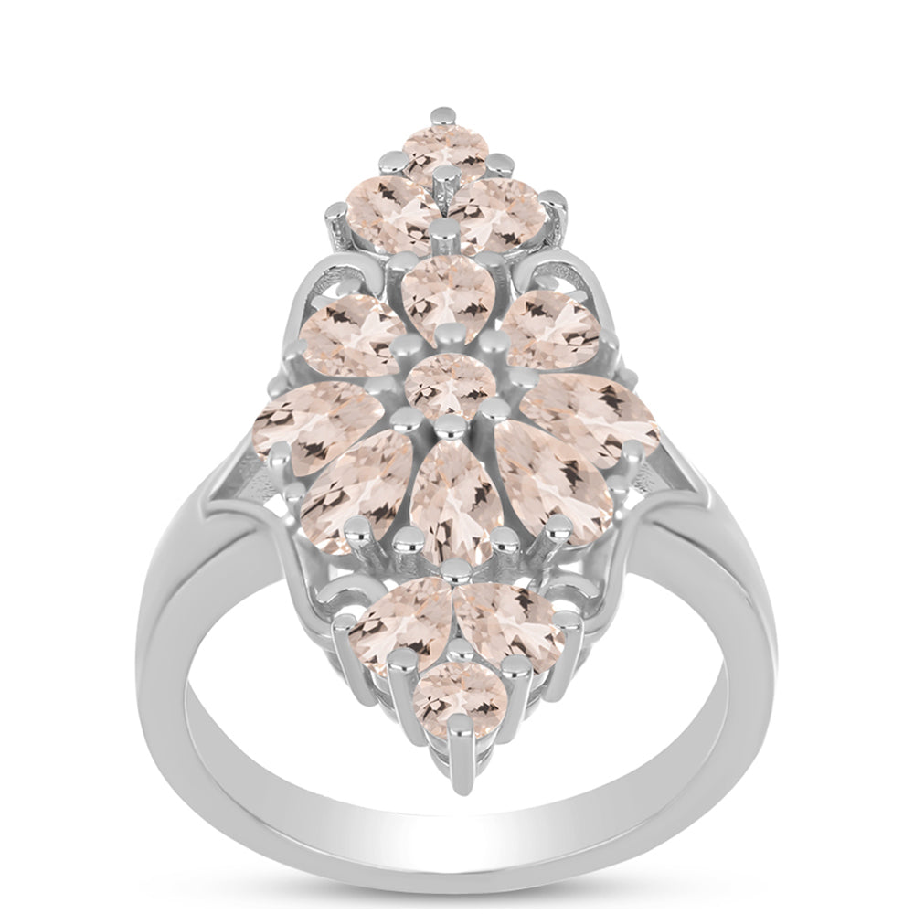 Anillo de Plata con Morganita de Gozareh 3 
