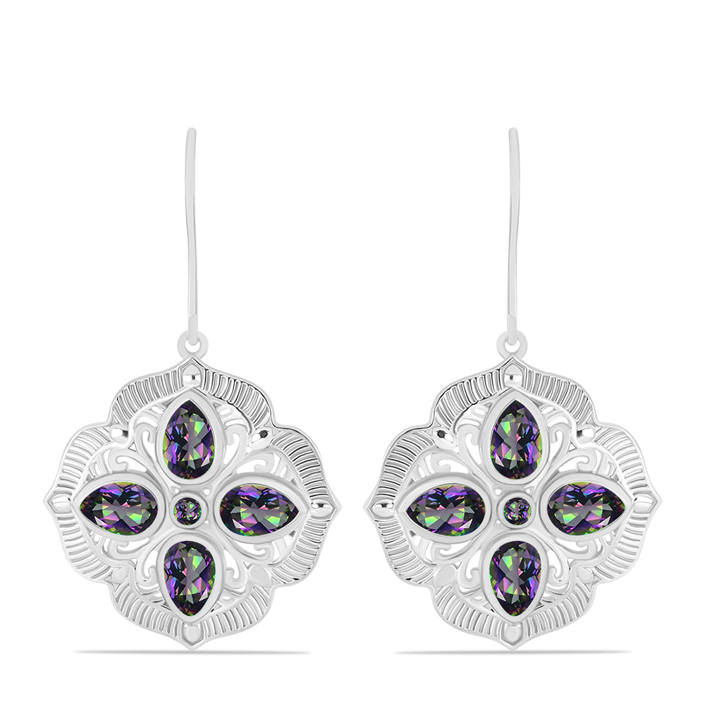 Pendientes de Plata con Cuarzo Místico Verde de Brasil 1 