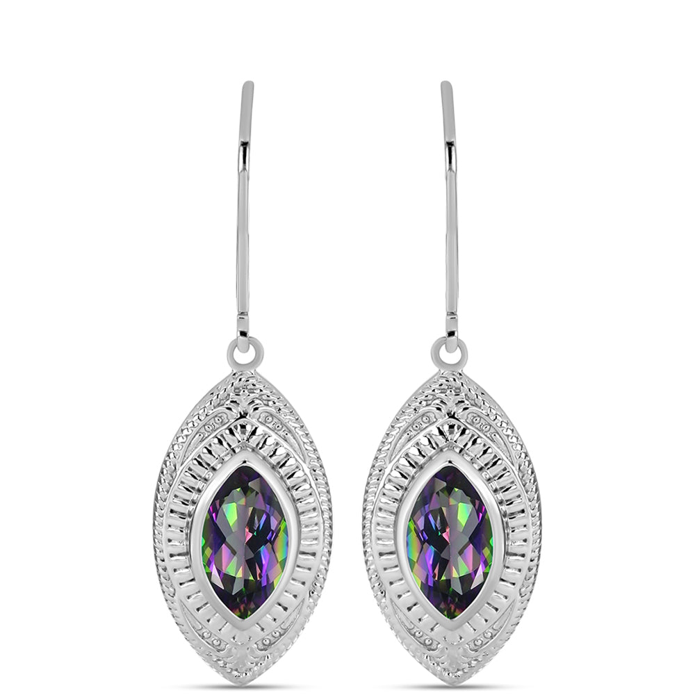 Pendientes de Plata con Cuarzo Místico Verde de Brasil 1 