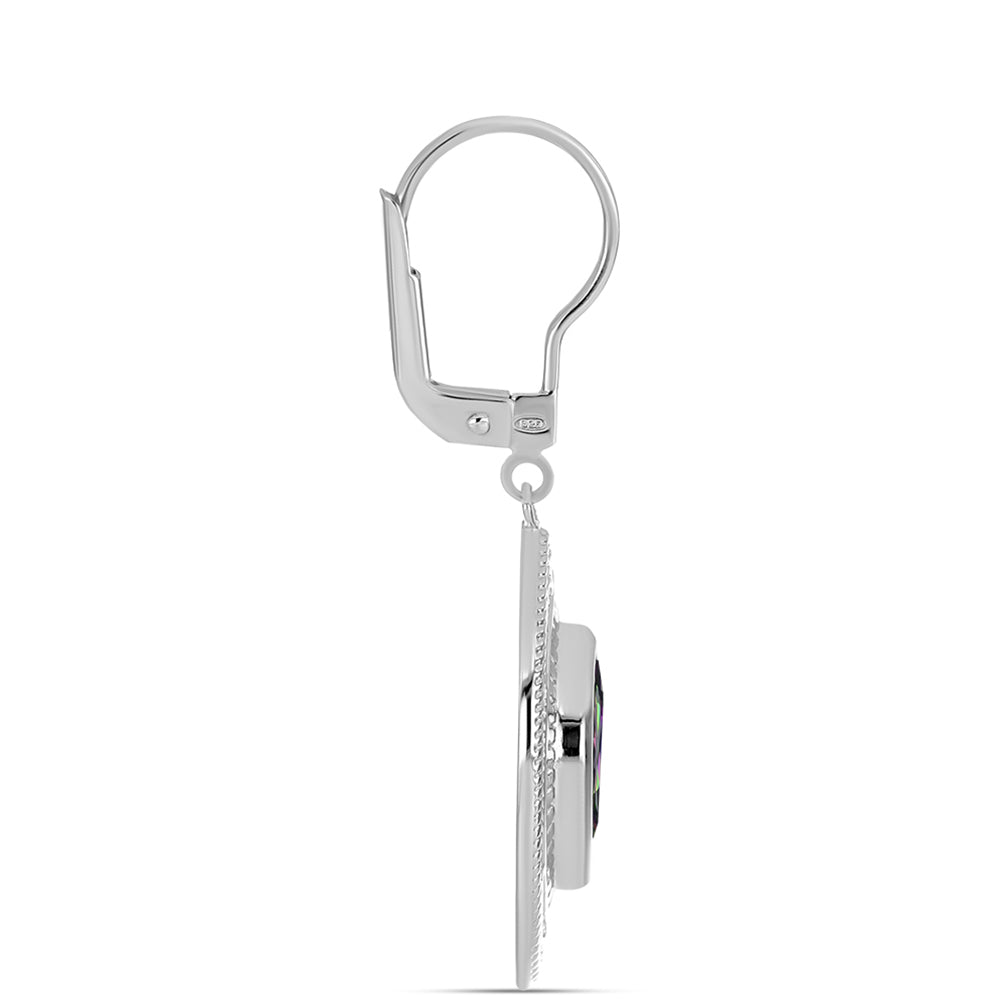 Pendientes de Plata con Cuarzo Místico Verde de Brasil