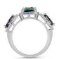 Anillo de Plata con Cuarzo Místico Verde de Brasil