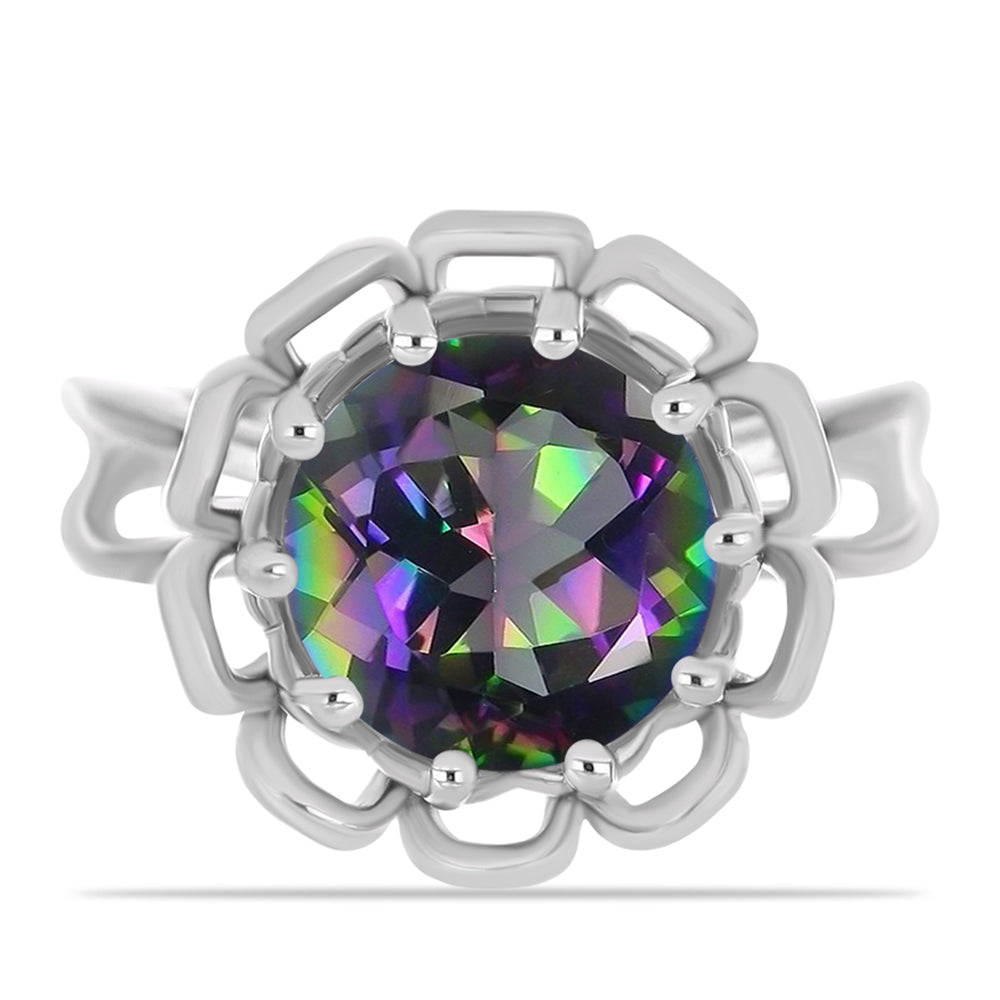 Anillo de Plata con Cuarzo Místico Verde de Brasil 1 