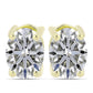 Pendientes de Plata Bañada en Oro con Diamante certificado y cultivado en laboratorio