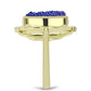 Anillo de Plata Bañada en Oro con Drusa Purpura