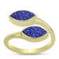 Anillo de Plata Bañada en Oro con Drusa Purpura