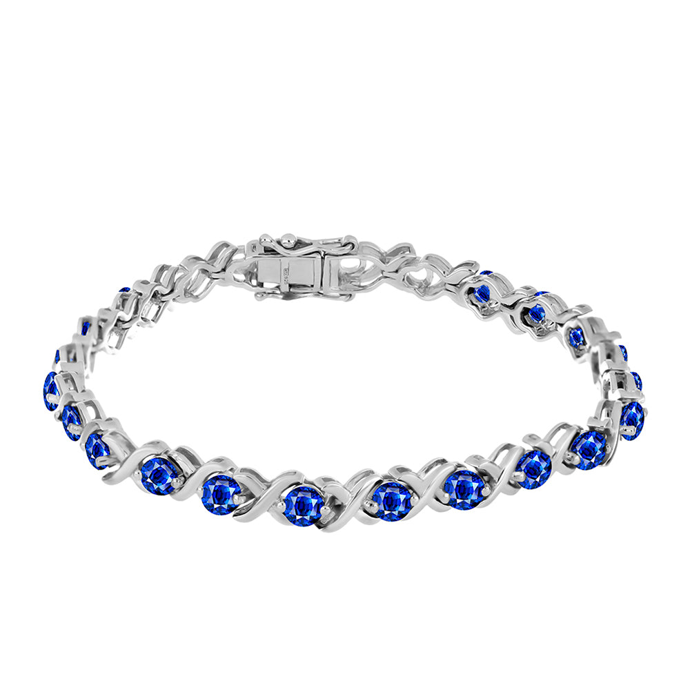Pulsera de Plata con Zafiro Azul Australiano 3 