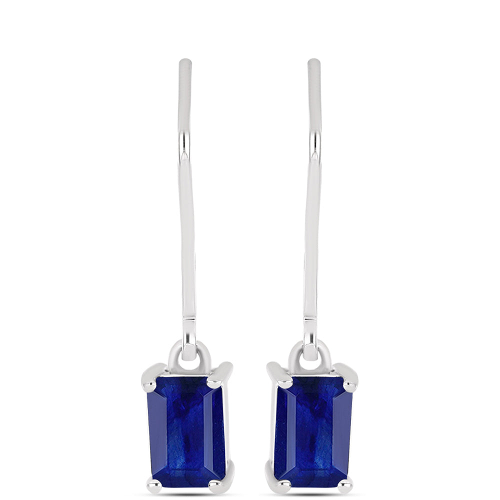 Pendientes de Plata con Zafiro Azul Australiano 1 