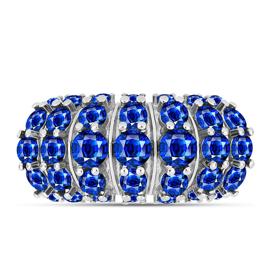 Anillo de Plata con Zafiro Azul Australiano