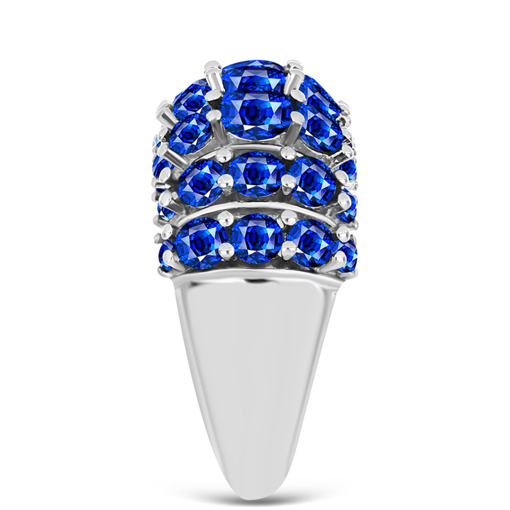 Anillo de Plata con Zafiro Azul Australiano 8 
