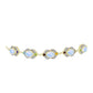 Pulsera de Plata Bañada en Oro con Piedra Lunar Arco Iris y Amatista de Marruecos