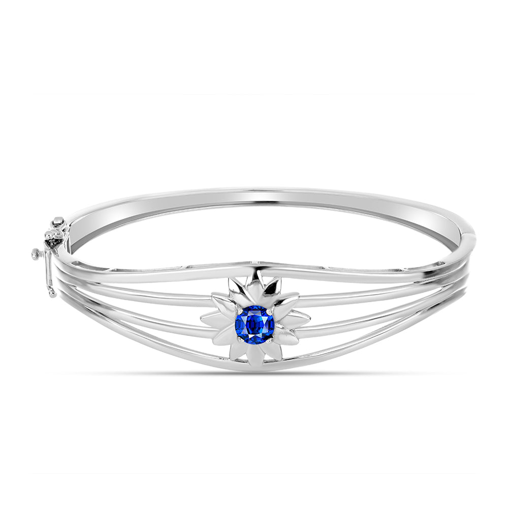 Brazalete de Plata con Zafiro Azul Australiano