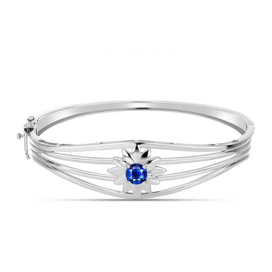 Brazalete de Plata con Zafiro Azul Australiano