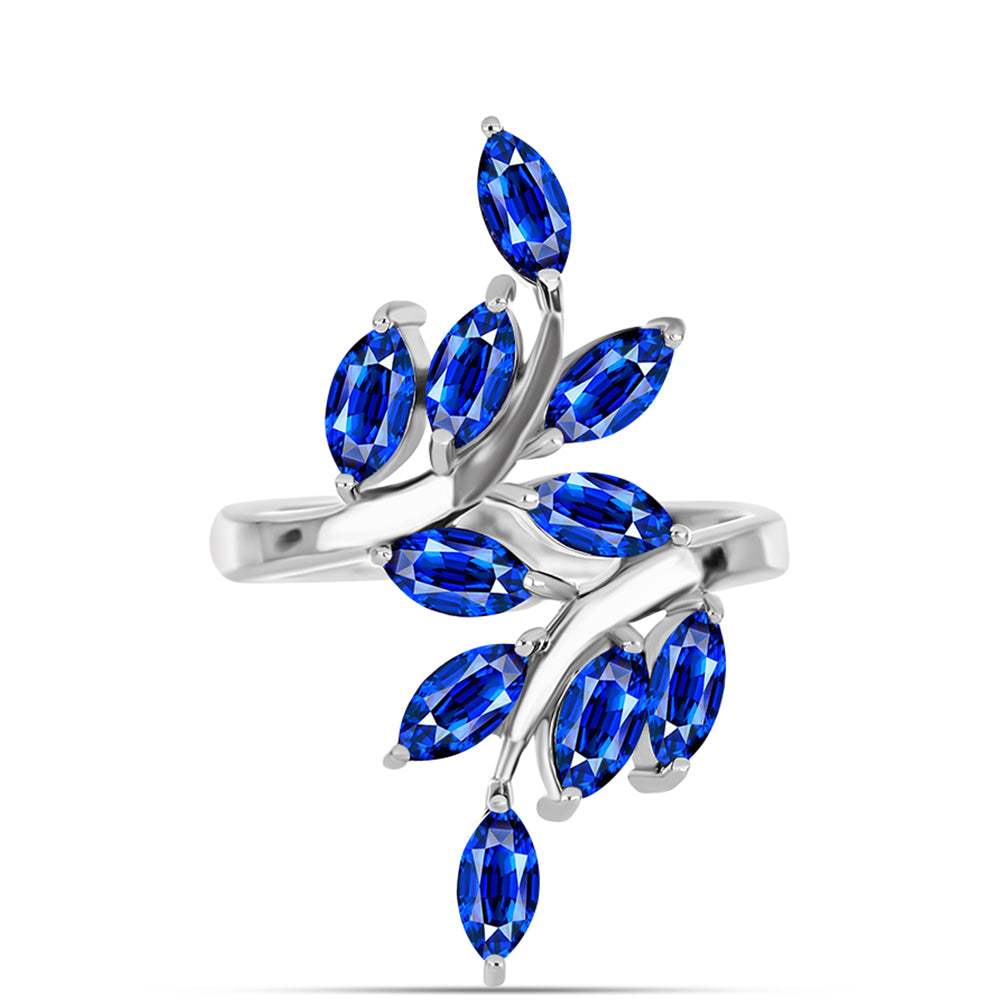 Anillo de Plata con Zafiro Azul Australiano 5 