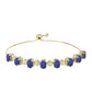 Pulsera de Plata Bañada en Oro con Drusa Purpura