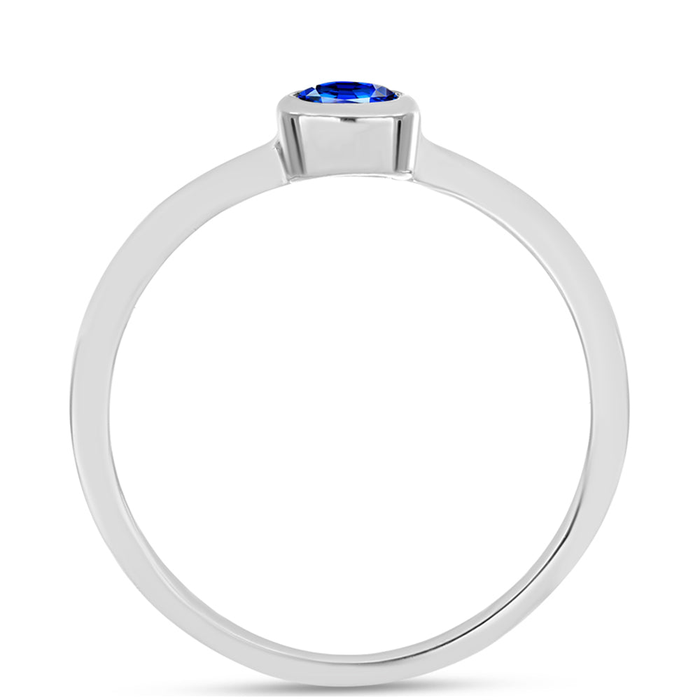 Anillo de Plata con Zafiro Azul Australiano 2 
