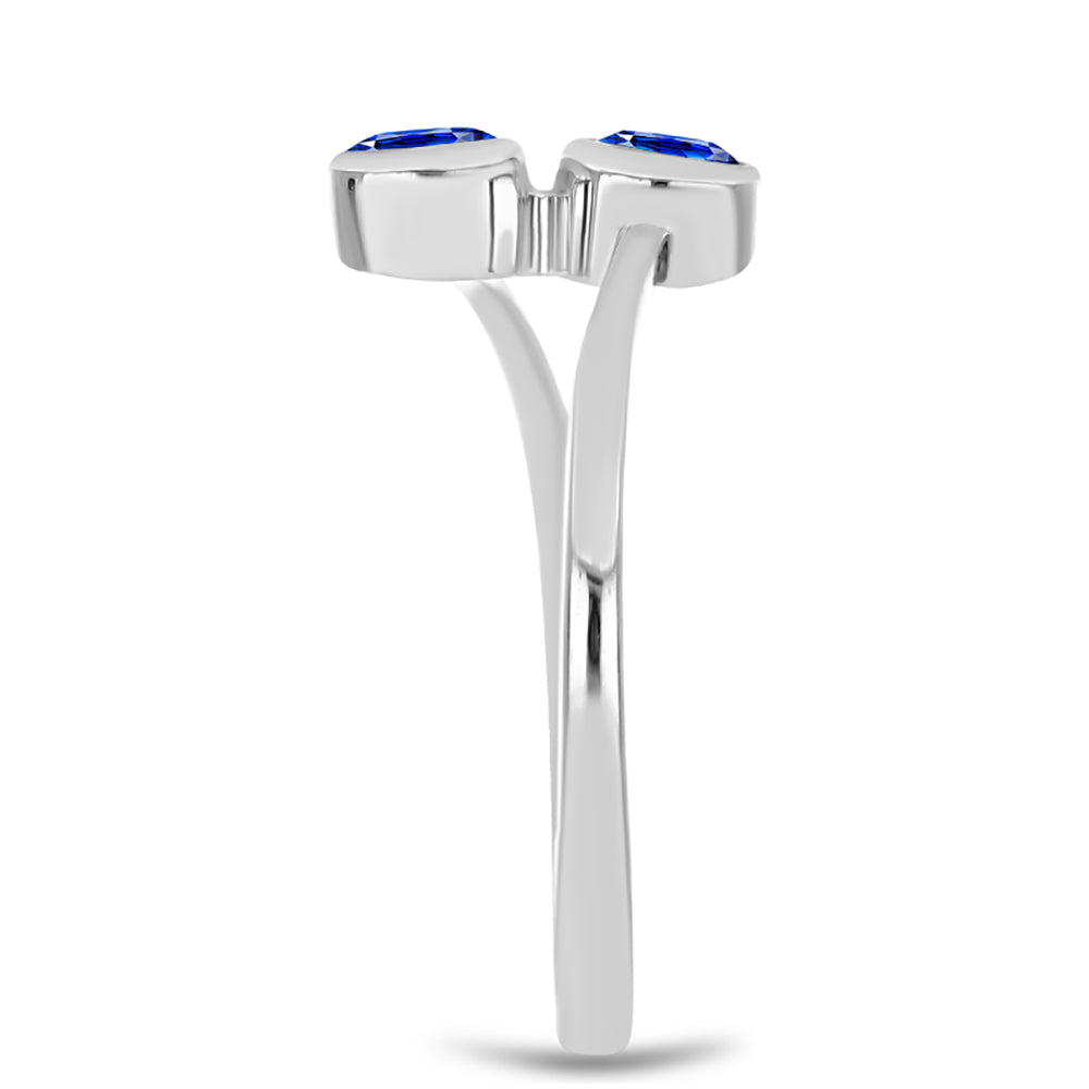 Anillo de Plata con Zafiro Azul Australiano