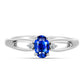 Anillo de Plata con Zafiro Azul Australiano y Topacio Blanco