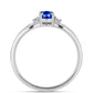 Anillo de Plata con Zafiro Azul Australiano y Topacio Blanco