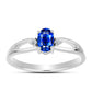 Anillo de Plata con Zafiro Azul Australiano y Topacio Blanco